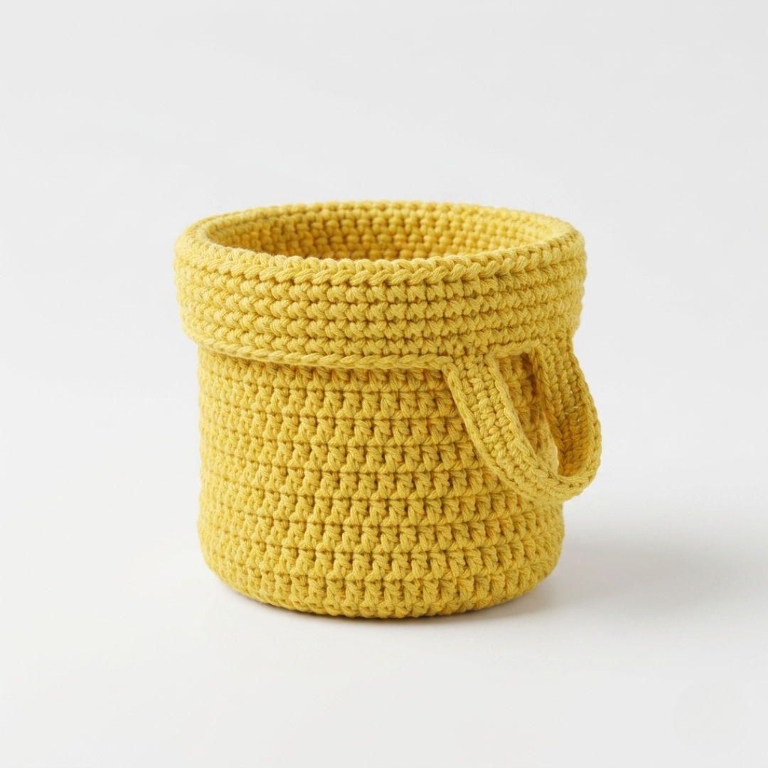 Small Hand Knitted Hanging Holder for Organizing